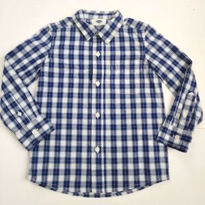 Old Navy, Boys Navy/White Gingham Long Sleeves Shirt, sz XS (5)